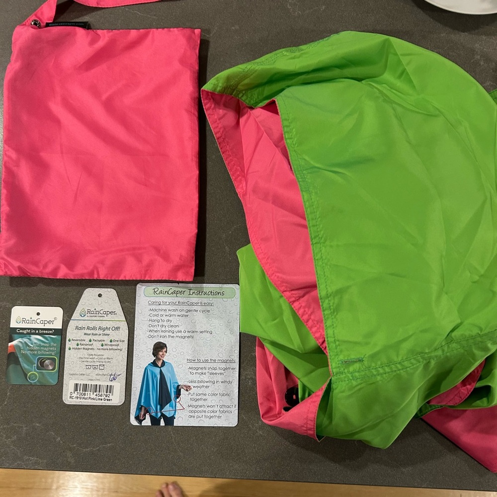 Reversible rain cape…NWT
